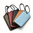 Portable Reusable Leather Keychain Pendant | https://www.bestnamebadges.com