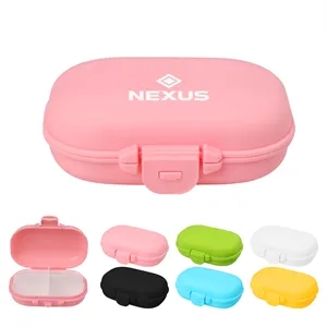 Small Travel Pill Case With 4 Compartments