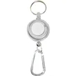 Transparent Badge Reel with Carabiner and Keyring | https://www.bestnamebadges.com