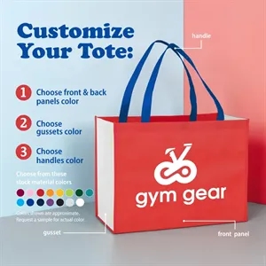 Color Combination Non-Woven Shopping Tote