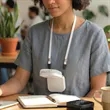 Handheld Rechargeable Folding Mini USB Fan w/Lanyard | https://www.bestnamebadges.com