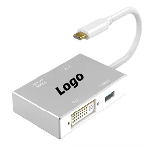 USB C to VGA HDMI DVI Adapter