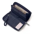 Leather Large Capacity Zip Around Wallet | https://www.bestnamebadges.com