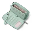 Leather Large Capacity Zip Around Wallet | https://www.bestnamebadges.com