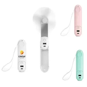 Mini Pocket Handheld Fan With Built-In Flashlight Mirror