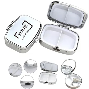 Portable Round Metal Pill Box