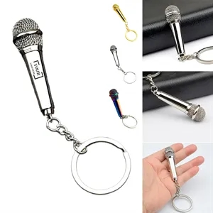 Miniature Replica Microphone Keychain
