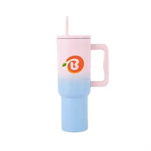 40oz Stainless Steel Insulated Bottle with Straw