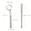 Telescopic Stainless Steel Keychain Pen | https://www.bestnamebadges.com