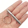 Telescopic Stainless Steel Keychain Pen | https://www.bestnamebadges.com