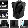 Water Resistant Minimalist Business Laptop Backpack | https://www.bestnamebadges.com