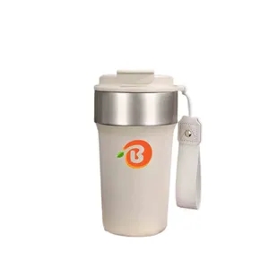 316 Stainless Insulated Coffee Tumbler with Strap & Straw
