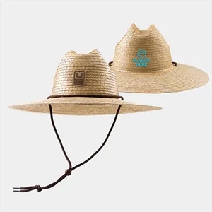 HUK® Packable Straw Hat with Custom Logo
