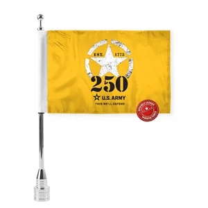 6"x9" 250th US Army wPoly Printed Motorcycle Flags