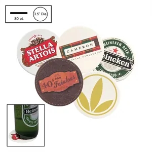 3.5" Circle Round Heavy Weight Pulpboard Coaster