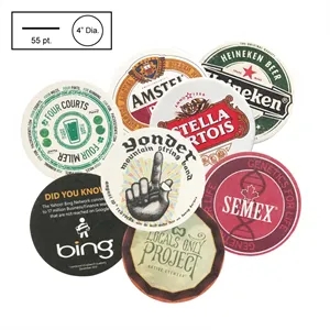 4" Circle Round Medium Weight Pulpboard Coaster