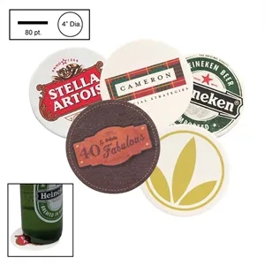 4" Circle Round Heavy Weight Pulpboard Coaster