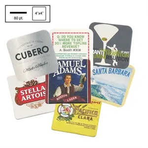 4" Square Heavy Weight Pulpboard Coaster
