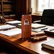 Leather Humidor Cigar Case W/ Cutter | https://www.bestnamebadges.com