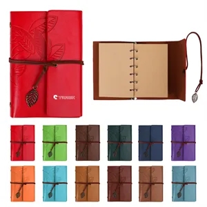 Leather Cover Refillable Binder Pocket Notebook