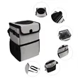 6L Waterproof Small Car Trash Can W/ Lid & Pockets | https://www.bestnamebadges.com