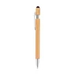 Bamboo Retractable Stylus Pen | https://www.bestnamebadges.com