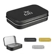 Small Rectangular Hinged Tin Box Container W/ Lid | https://www.bestnamebadges.com