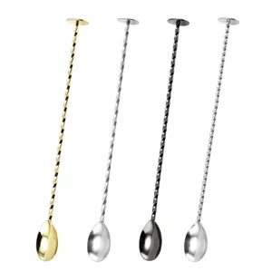 Black Bar Mixing Spoon with Laser Logo