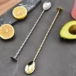 Black Bar Mixing Spoon with Laser Logo | https://www.bestnamebadges.com