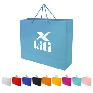 Matte Laminated Euro Shopping Tote Bag W/ Rope Handle