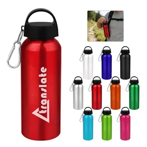 17Oz Portable Aluminum Water Bottle With Carabiner