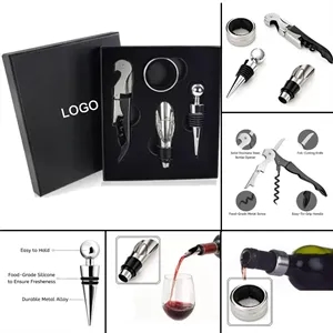 4PCS Wine Bottle Opener Corkscrew Tool Kit