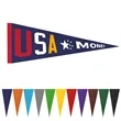 9"x24" Full Color Custom Large Felt Pennant | https://www.bestnamebadges.com