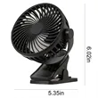 USB Clip Desk Fan Rechargeable Mini Wall Table Fan | https://www.bestnamebadges.com