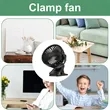 USB Clip Desk Fan Rechargeable Mini Wall Table Fan | https://www.bestnamebadges.com