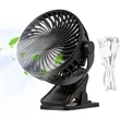 USB Clip Desk Fan Rechargeable Mini Wall Table Fan | https://www.bestnamebadges.com