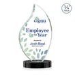 Odessy Flame VividPrint™ Award on Alberton Base - Black | https://www.bestnamebadges.com