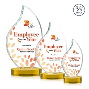 Odessy Flame VividPrint™ Award on Alberton Base - Gold