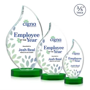 Odessy Flame VividPrint™ Award on Alberton Base - Green