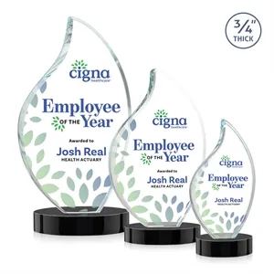 Odessy Flame VividPrint™ Award on Alberton Base - Black