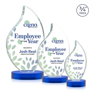 Odessy Flame VividPrint™ Award on Alberton Base - Blue