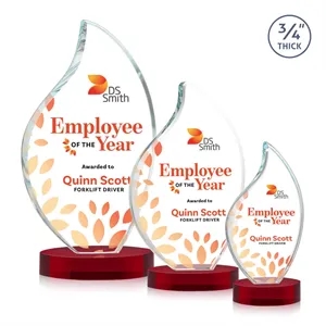 Odessy Flame VividPrint™ Award on Alberton Base - Red