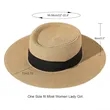 Straw Boater Hat Wide Brim UV Beach Cooling Cap Strap | https://www.bestnamebadges.com