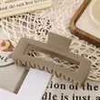 5.1 Inch Matte Large Square Clip for Hair Large Size | https://www.bestnamebadges.com