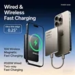 Ultra Slim 5000mAh Magnetic Power Bank Wireless Wired | https://www.bestnamebadges.com
