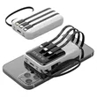10000mAh Mini Power Bank Built-in Cables Emergency Fast | https://www.bestnamebadges.com