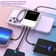 10000mAh Mini Power Bank Built-in Cables Emergency Fast | https://www.bestnamebadges.com
