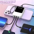 10000mAh Mini Power Bank Built-in Cables Emergency Fast | https://www.bestnamebadges.com