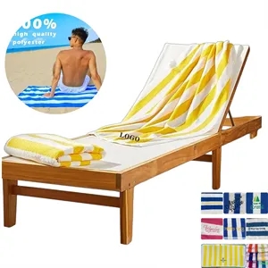 Striped Print Microfiber Quick Dry Beach Towel