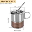 304 Stainless Steel Cup with Handle Straws Lids 10oz Tumbler | https://www.bestnamebadges.com